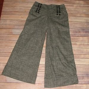 Taikonhu Anthropologie Pants Wide Leg 8 Grey Tweed